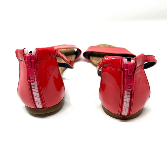 See By Chloe Patent Leather Peach Orange Summer Sandals - Picture 8 of 10